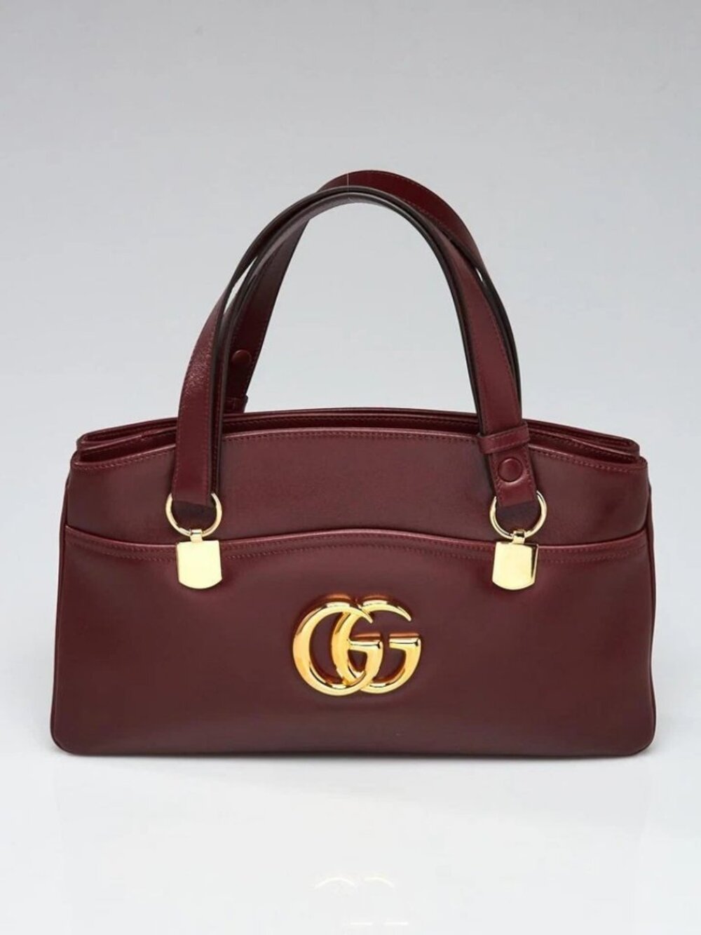 Gucci Burgundy Leather Arli Shoulder Bag - Picture 1 of 12